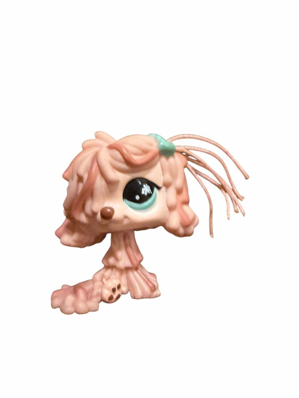 Littlest Pet Shop 830 Lps Authentic Komondor Mop Dog Messiest Pink Hair